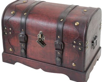 Schatztruhe Kambodscha mit Schloss 6403-140, 40 x 23 x 27 cm