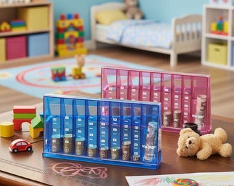 Münzsortierer Spardose, HMF 4710, 24 x 12 x 5 cm in verschiedenen Farben