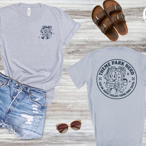 Theme Park Nerd Retro Badge | Funny Theme Park Shirt | Theme Park Facts Graphic | Churro Lover Gift | Theme Park Fan Apparel | Park Nerd