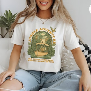 Jungle Adventure Skipper T-Shirt, Funny Safari Riverboat Tee, Retro Jungle Guide Shirt, Pun Lover Gift, Unisex Theme Park Shirt