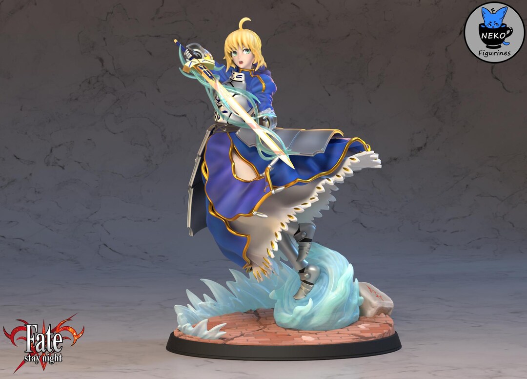 Artoria Pendragon Saber Fate Figure | 3D Printed | Anime Model | Resin ...