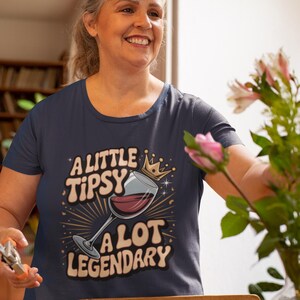 Legendary Tipsy Tee, Fun Party Shirt, Wine Lover Gift, Drinking Humor Top, Casual Wear, Birthday Present, Wine Drinker, Unisex T-Shirt