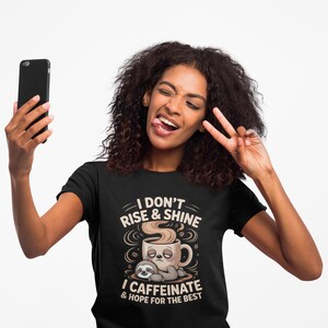 Coffee Lover's Motivational Tee, Funny T-Shirt, Gift for Caffeine Addicts, Humor Shirt, Unisex Graphic Tee