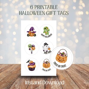 Halloween Gift Tags - Instant Download PDF | Printable Trick or Treat Tags | Spooky Party Favor Tags | DIY Halloween Labels
