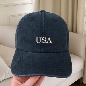 USA Embroidered Baseball Hat, Fourth of July Vintage Hat, Patriotic Summer America Cap, Independence Day Merica Hat, July 4th Patriotic Gift