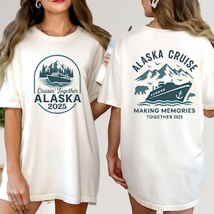 Alaska Cruise 2025 bijpassende T-shirts, familie en vrienden Making Memories T-shirt, samen cruisen naar Alaska Trip-shirt, groepsvakantie-T-shirt
