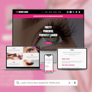 Lash Tech Wix Studio Website Template: Booking Portal, Mobile-Friendly