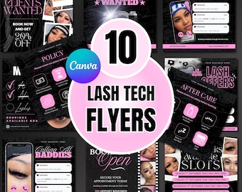 Lash Tech Canva Templates | Lash Business Marketing Kit (Digital Download)