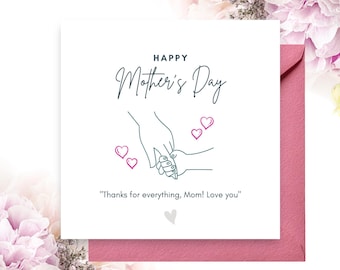 Erste Muttertagskarte - Liebe dich Mama Grußkarte Geschenk von Tochter und Sohn