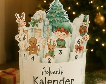 Duplo Schoko Mini-Adventskalender – Printable DIY Template (PDF)