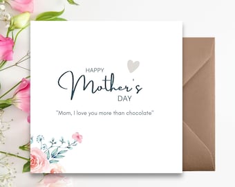 Muttertagskarte, lustige Mutterkarte, Blumengrußdesign, glückliches Muttertagsgeschenk, Karte für Oma, erste Zeit Mutter, danke Mama