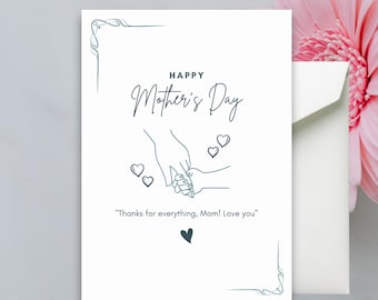 Erste Muttertagskarte - Liebe dich Mama Grußkarte Geschenk von Tochter und Sohn