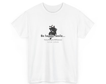 Be Happy Smile Motorrad Silhouette T-Shirt | "Es ist nicht das Ziel, es ist die Reise"