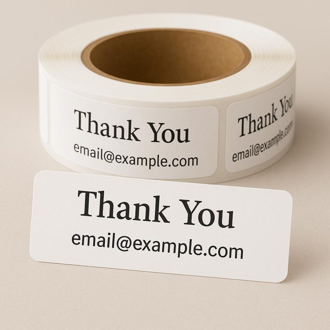 Custom Thank You Labels, Business Address Labels - Etsy