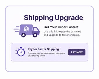 upgrade to faster UPS 2 business day shipping || pay for extra labels