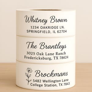Return Address Label Roll – Personalized Mailing Address Stickers, Custom Address Labels for Invitations, Wedding & Business Mail