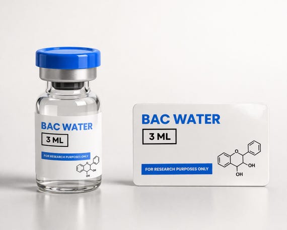 bac water next day delivery Custom Bac Water Vial Labels | Easy to Read| Waterproof, Oil-proof for  3ml/5ml Vials| Pair With Peptide Label