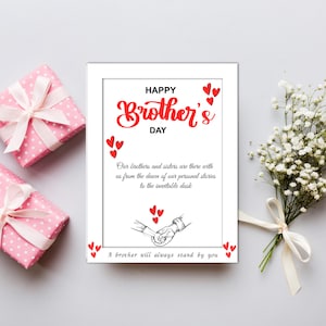 Brother & Sister Leinwandrahmen | Personalisiertes Brudertags-Digitales Geschenk | Lustige bearbeitbare Wunschvorlage