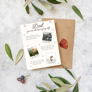 Marco de superhéroe editable para el Día del Padre + Carta de amor / Plantilla de Canva / Regalo digital para papá / Regalo de descarga instantánea para él