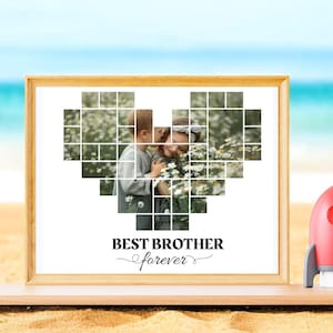 Marco "El mejor hermano para siempre" / Plantilla digital para el Día del Hermano / Deseos divertidos para hermanos / Diseño Canva para hermanos y hermanas