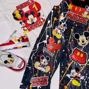 Custom Mickey Mouse Birthday Outfit for Toddlers – All Ages- Disney Themed