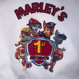 Paw Patrol Birthday Outfit for Boy or Girl | Custom Shirt & Tutu or Shorts Set | Personalized Party Wear | Chase Skye Marshall Theme