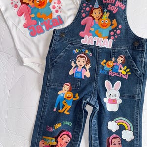 Ms. Rachel Birthday Outfit | Custom Songs for Littles Outfit | Personalized Birthday Shirt for Boy or Girl | Cake Smash Outfit