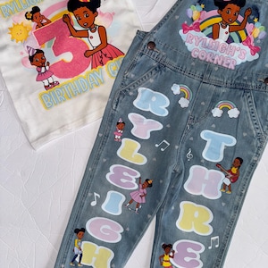 Gracie’s Corner Birthday Outfit | Custom Educational Kids Show Birthday Set | Toddler Girl Party Look | Black Girl Magic Outfit