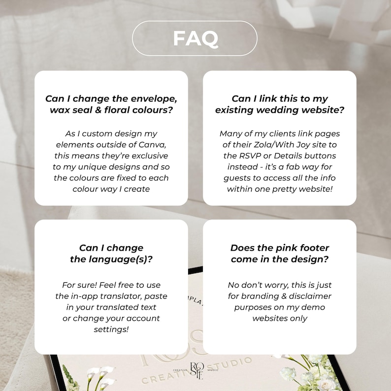 Burgundy, Pink & Green Save the Date Website: Canva Digital Invitation Template (Instant Download) afbeelding 12