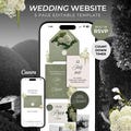 Sage Floral Wedding Website Template with RSVP: Editable Canva Design (Digital Download) product logo