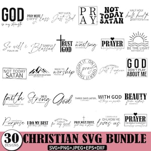 Christian SVG Bundle: Bible Verse, Faith, Jesus Quotes