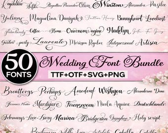 Wedding Font, Calligraphy Fonts, Invitations, Procreate Fonts, Cursive Handwriting Font, Handwritten Font,  Crafting Fonts, Canva Fonts,