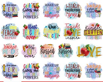 Teacher Sublimation Png, Teacher Shirt Png Bundle, Boho Teacher Png Bundle, Teacher Png, Teacher Appreciation Bundle, Teacher Png