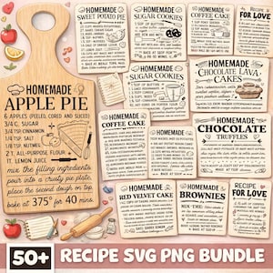 Recipe Cutting Board Svg Bundle, Recipe Svg, Farmhouse Kitchen Svg, Baking Svg Charcuterie Svg, Wood Cutting Board Saying Svg, Thanksgiving image 1