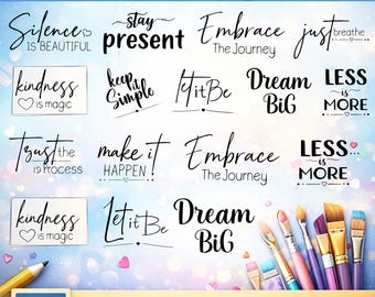 Motivational Svg Bundle, Positive Quote svg, Motivational Svg File, Png Files, Cute Inspirational svg, Positivity svg