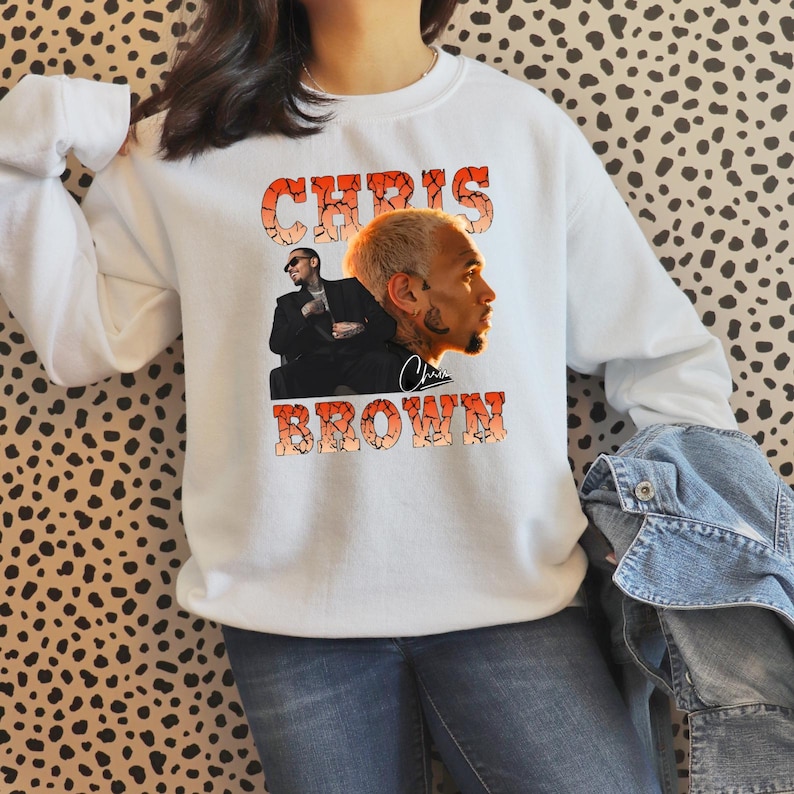 Pacchetto PNG Premium Chris Brown Usher Raymond R&B Tour File PNG, Singer Hip Hop Singer T-Shirt Design, Download Digitale per Sublimazione immagine 5