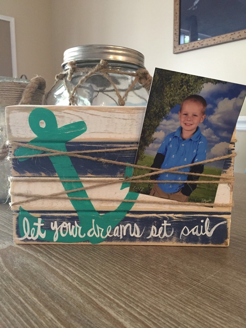 Let your dreams set sail picture frame block