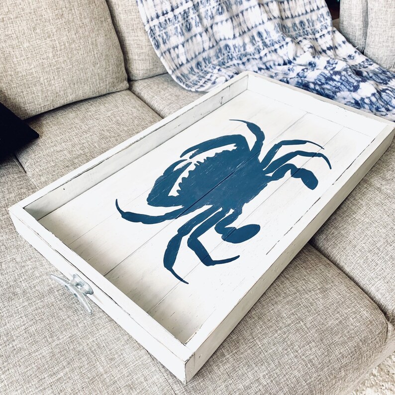 Custom Coffee Table Serving Tray / Crab Serving Tray Etsy