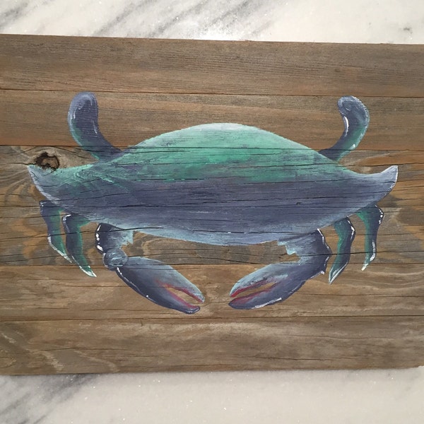 Bluecrab reclaimed wood sign