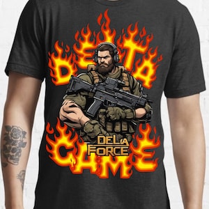 Delta Force Tactical Operator T-Shirt, Military Design for FPS Gamers, Gift Idea for Video Game Enthusiasts, Delta Force Game