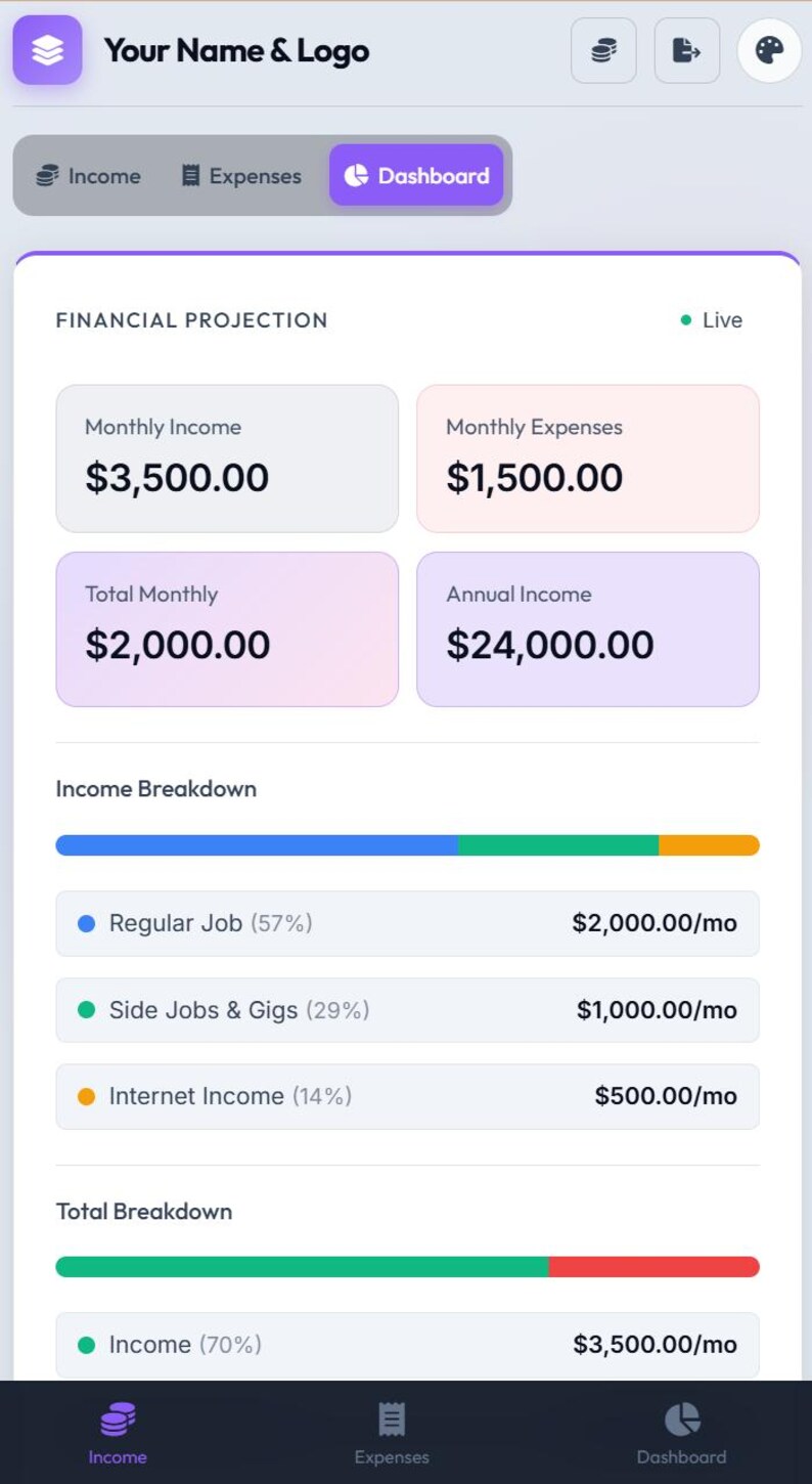 Income Expense Tracker Source Code | Financial Tool (digital Download ...