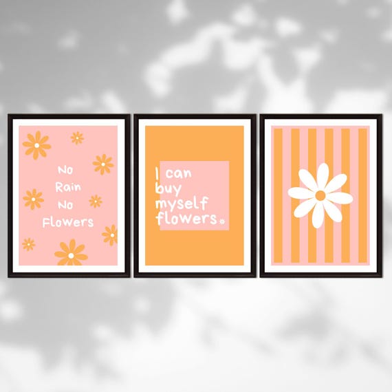 Inspirational Orange Wall Art Orange Motivational Quote Poster Inspirational Wall Art  main image 3