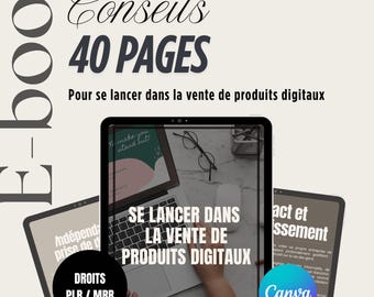 Ebook guide to getting started in selling digital products – PLR / MRR to resell (40 pages, French, editable and resalable)