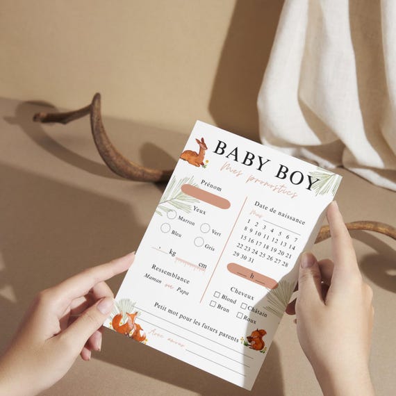 Carte à Gratter Révélation Sexe Bébé (Gender Reveal) - C'est une Fille Carte à Gratter Révélation Sexe Bébé (Gender Reveal) - C'est une Fille