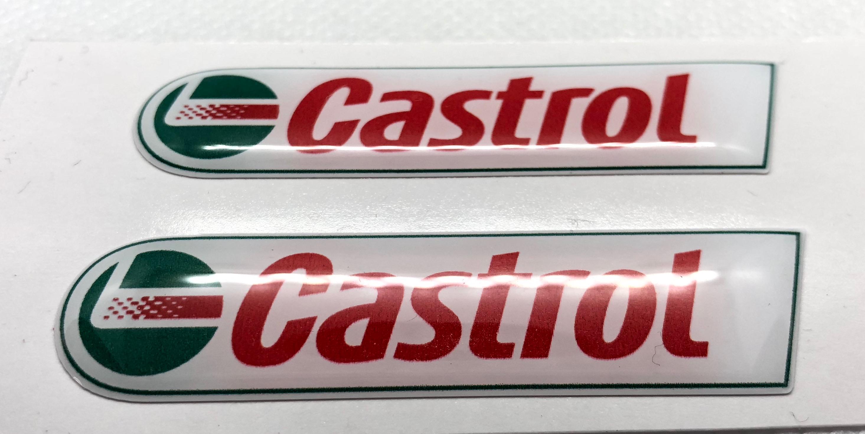Castrol Logo 3D Domed Gel Stickers (2-pack): Automotive Decals 65x15mm ...