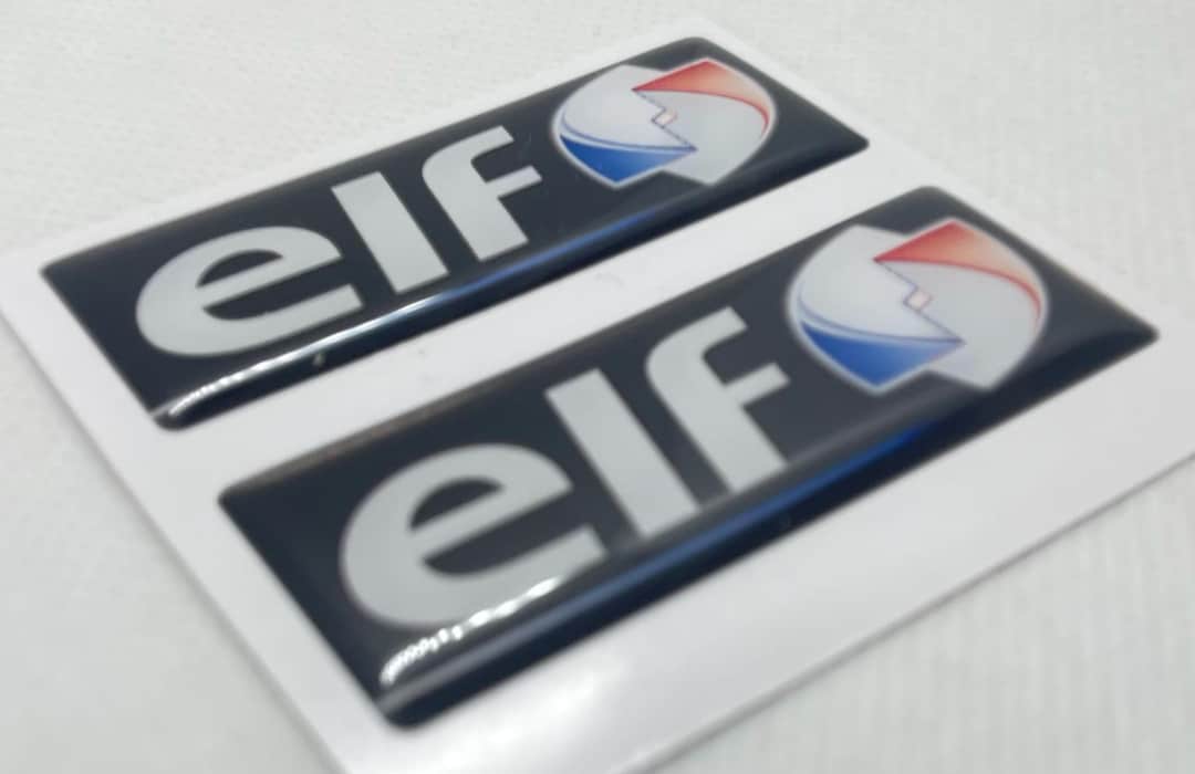 Gel Lettering Graphics ELF 3D Domed Gel Stickers (2-pack) | Automotive Emblem Decals, 60x23mm ...