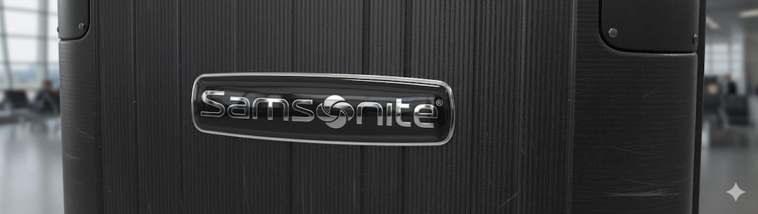 Samsonite Logo 3D Domed Sticker Black/silver Gel Decal (85x26mm