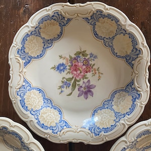Platters Bavaria Blue Floral Large Serving Bowl China