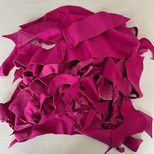 Genuine Ultrasuede Magenta Remnant Lot Bag