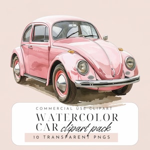 Car Clipart pack | Printable Watercolor clipart |High Quality PNGs | Digital download |Paper craft | Junk journaling